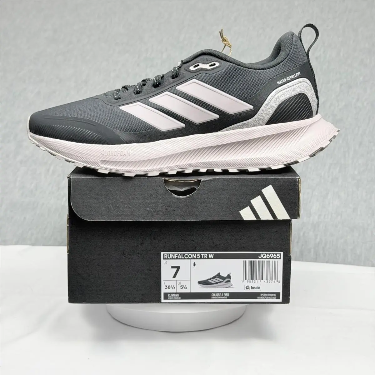 Adidas Runfalcon 5 TR W Womens Running Shoes Grey Pink JQ6965 Size 7