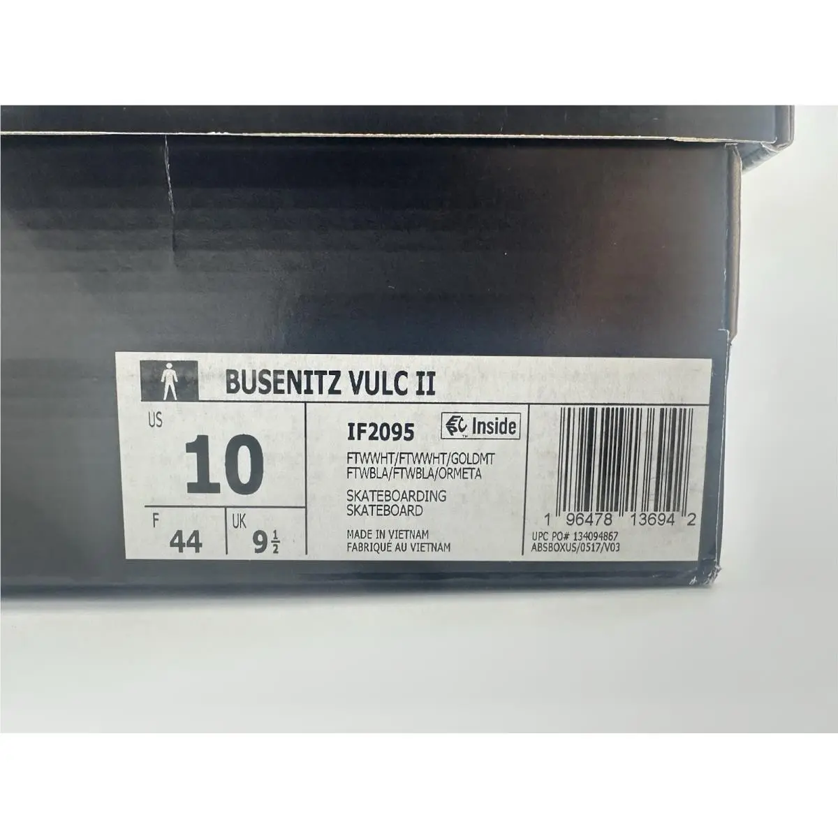 Adidas shoes - adidas Busenitz Vulc II - Busenitz Vulc - IF2095 - Sky Blue / Cloud White / Gold Metallic (UPC: 196478136942) 7