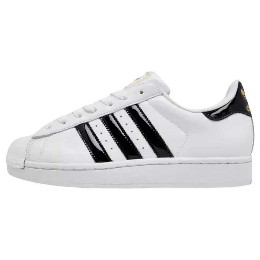 Adidas Superstar II Shoes Cloud White/core Black/gold Metallic Women 9.5