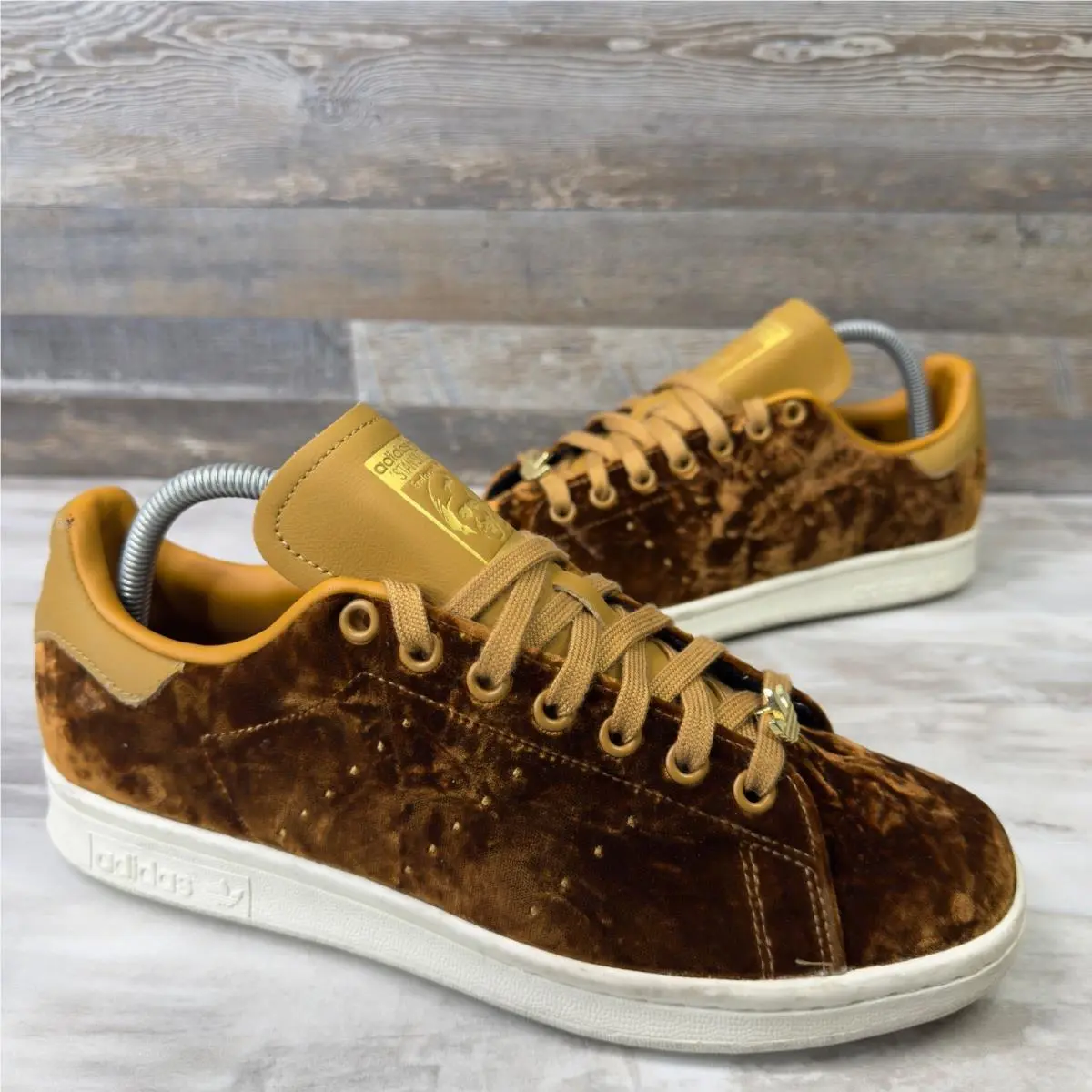 Adidas Stan Smith Mens Size 7 Velvet Sneakers Mesa Brown EH0175