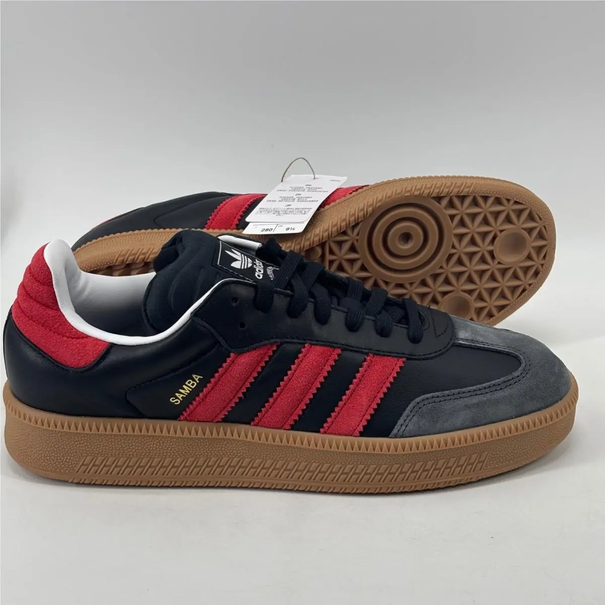 Adidas Samba Xlg Sneakers Mens 10 Womens 11 Black Red Grey Platform