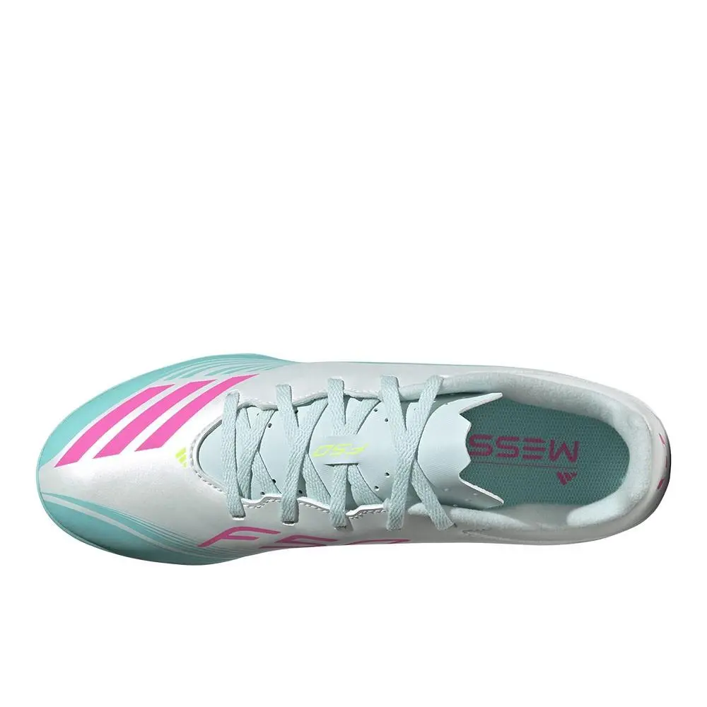 Adidas shoes - adidas F50 Messi Club Turf Soccer Cleats - JQ0947 - White (UPC: 198321737788) 2