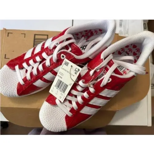 Adidas shoes - Superstar Bold W; Style Code FZ1836 - FZ1836 - Red/White (UPC: 194812865701) 6