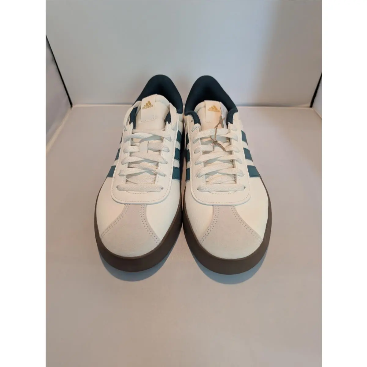 Adidas shoes - adidas Vl Court - Court - White, Green, Brown 4