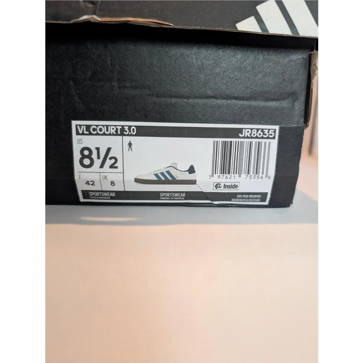 Adidas shoes - adidas Vl Court - Court - White, Green, Brown 5