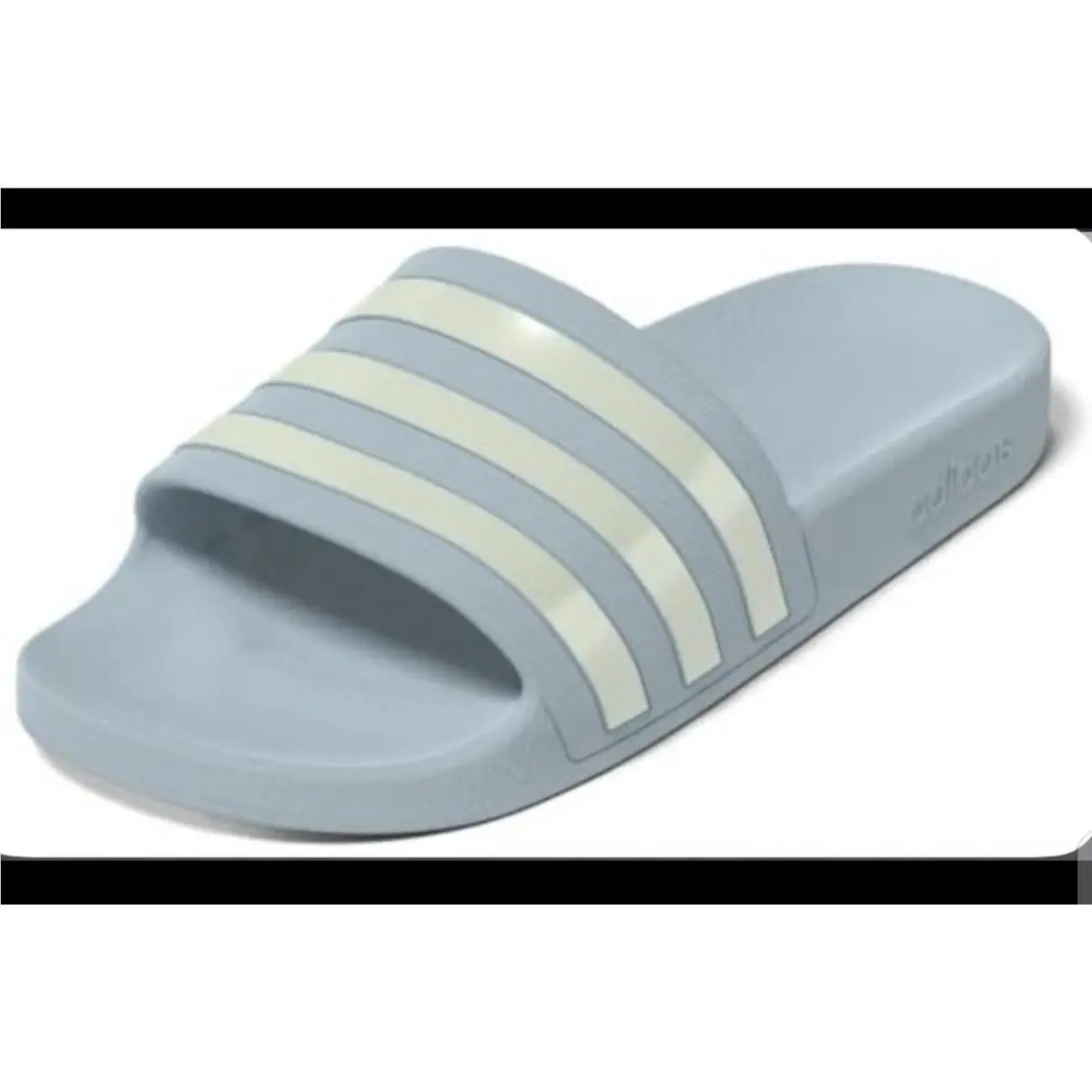 Adidas shoes - adidas Adilette - Adilette - Zero Met/Zero Met/Glow Blue 2