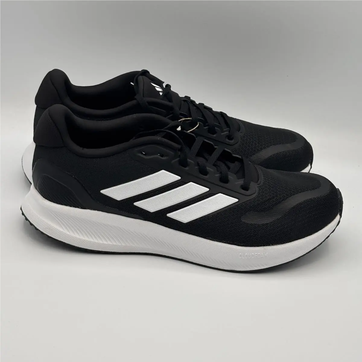 Adidas Runfalcon 5 Wide Shoes Mens Size 9.5 Black White Running IE0552