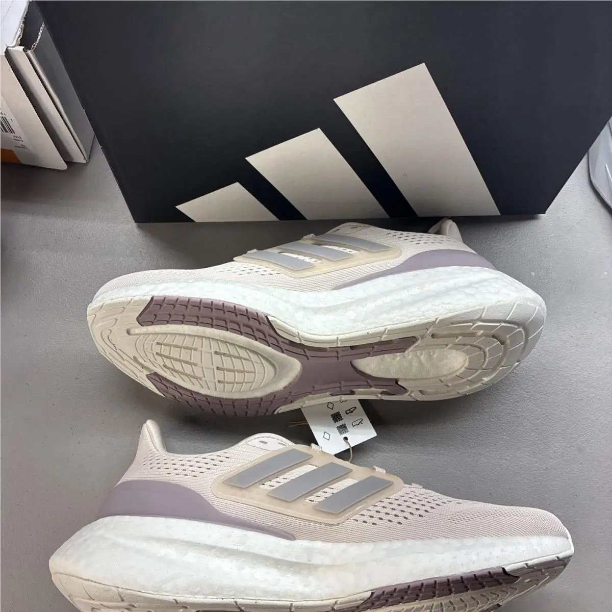 Adidas shoes - adidas PureBoost 23 - PureBoost - IF1533 - White/Purple (UPC: 196471021986) 0
