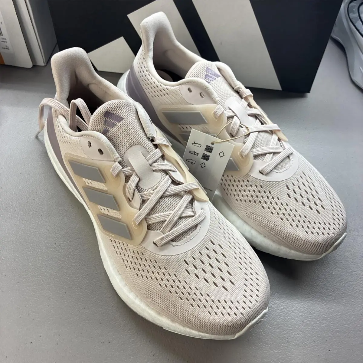 Adidas shoes - adidas PureBoost 23 - PureBoost - IF1533 - White/Purple (UPC: 196471021986) 1