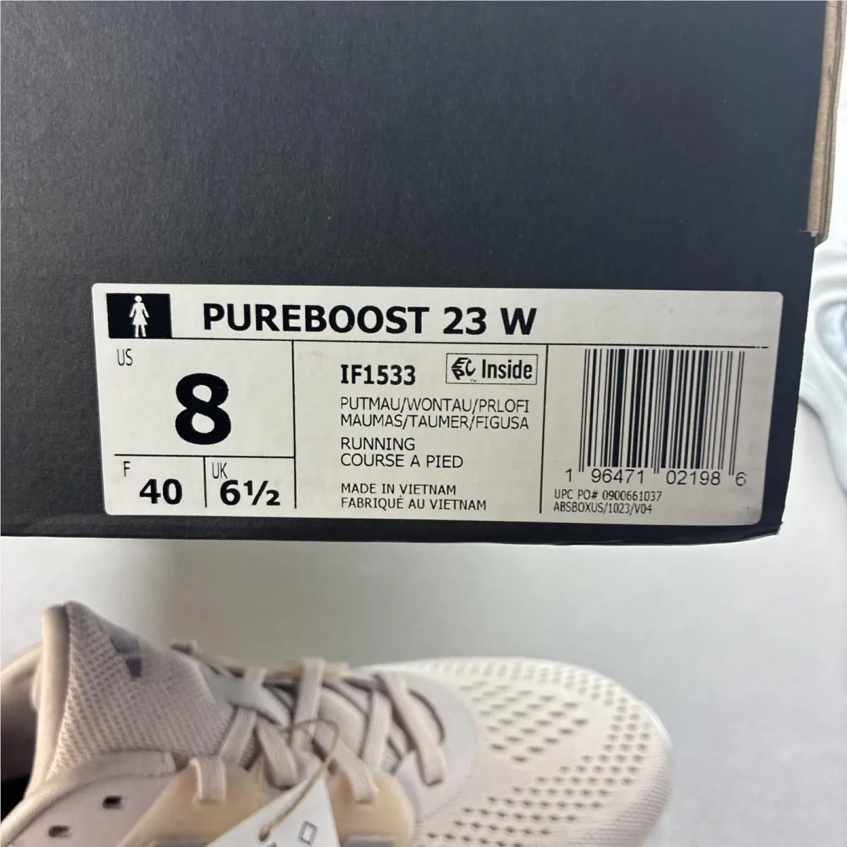Adidas shoes - adidas PureBoost 23 - PureBoost - IF1533 - White/Purple (UPC: 196471021986) 6