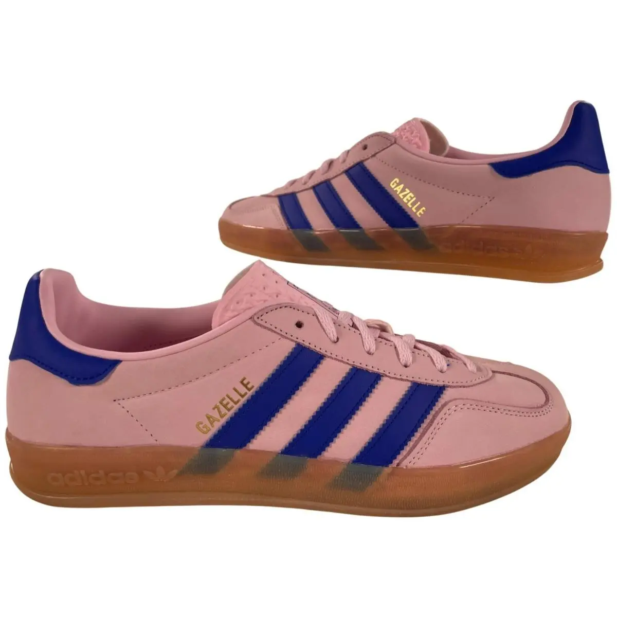 Adidas Gazelle Shoes Indoor Athletic Sports Pink Blue Sneakers Women`s Sz 9