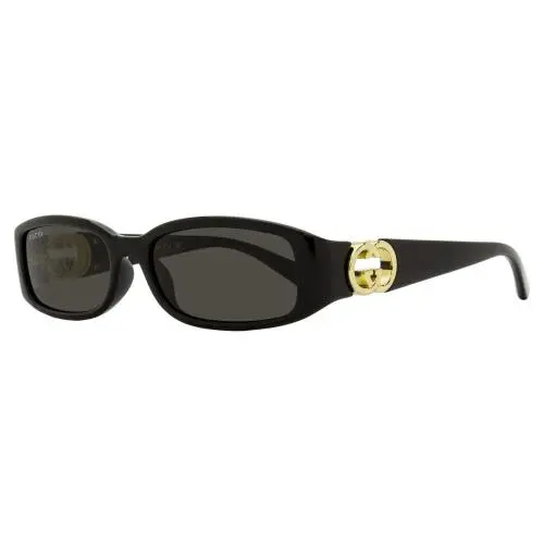 Narrow Rectangular Sunglasses GG1661S 001 Black 54mm by Gucci