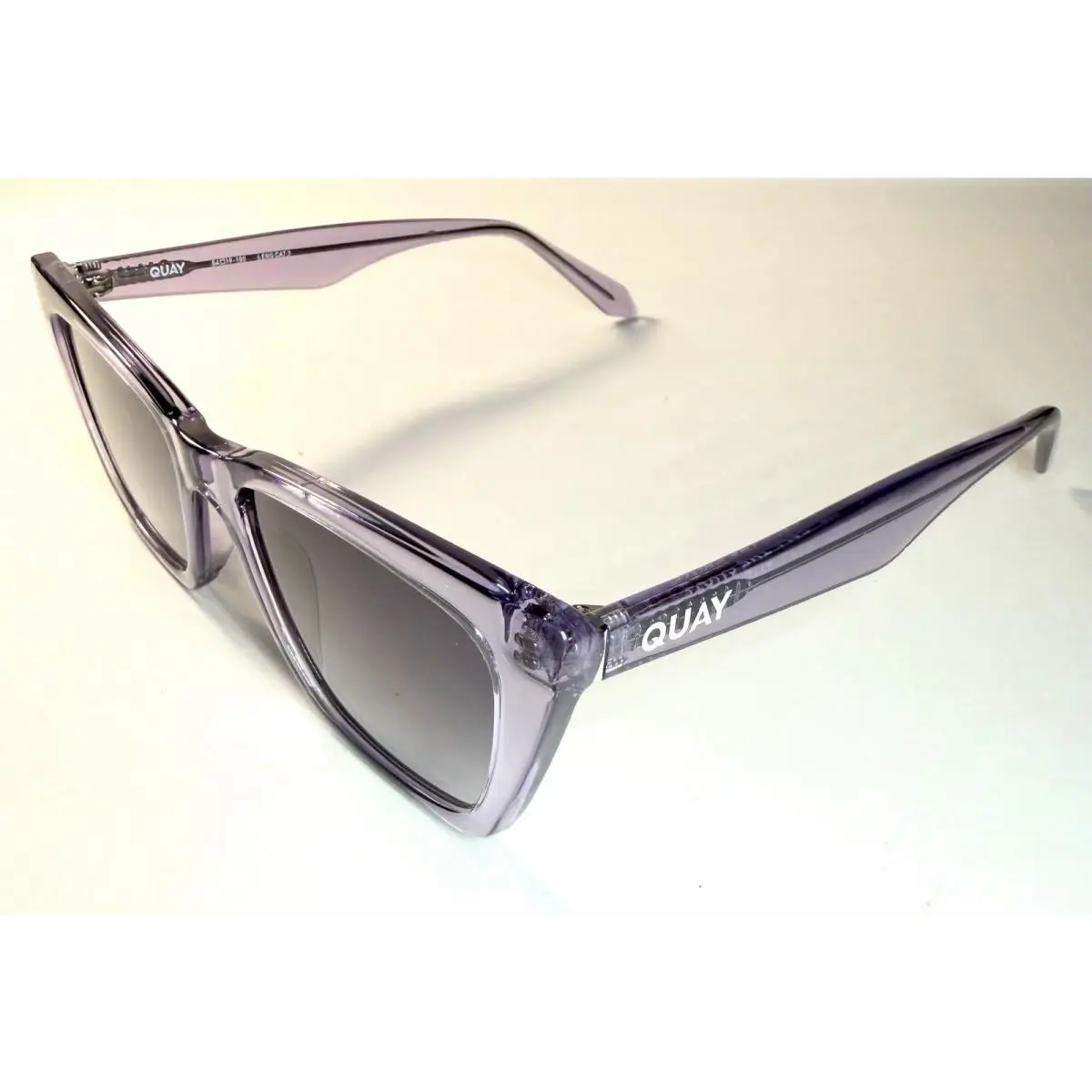 Quay Purple Transparent Call The Shots Sunglasses + Case