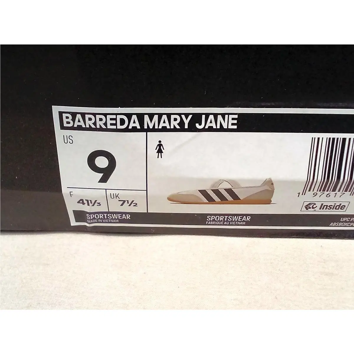 Adidas shoes - adidas Barreda Mary Jane - Barreda Mary Jane - JQ2127 - Core White / Core Black / Gum (UPC: 197617593497) 2