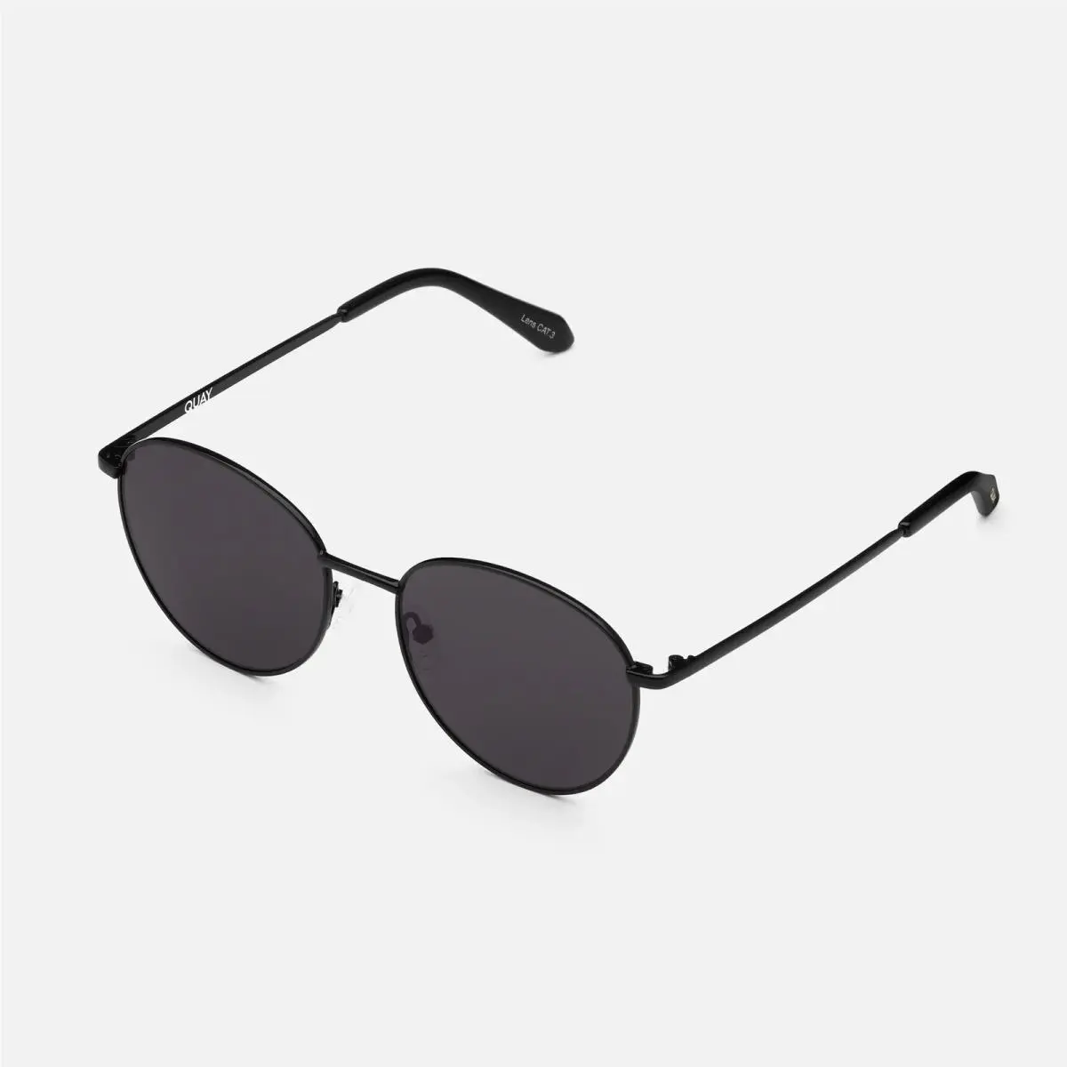Quay Australia Loop Me In Sunglasses Round Black by QUAY