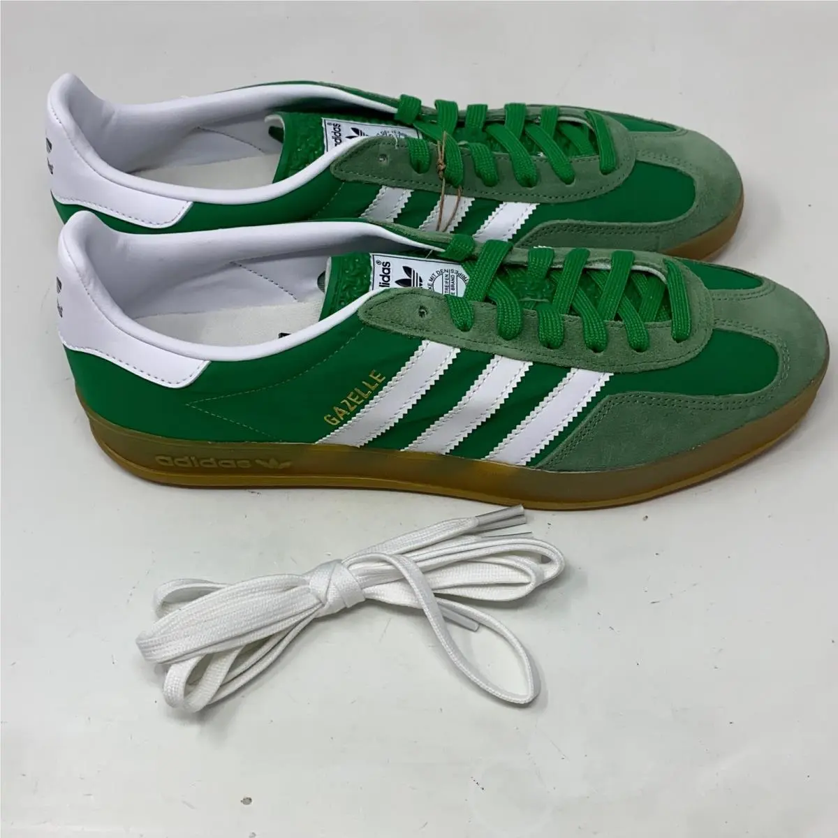 Adidas Gazelle Indoor IE6605 Green/white Gum Men’s 10.5 US