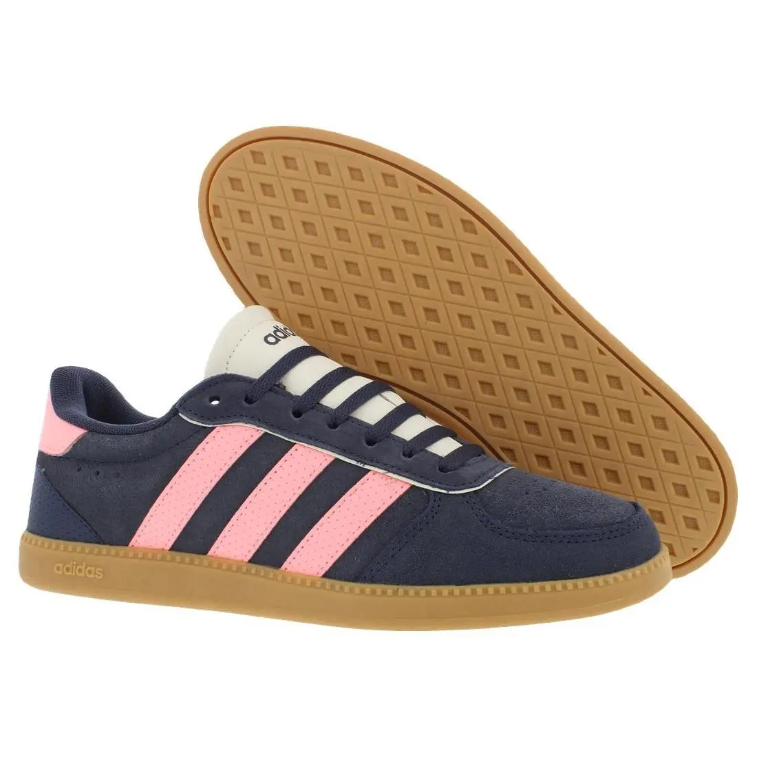 Adidas Breaknet Sleek Suede Womens Shoes Size 7.5 Color: Shadow Navy/pink - Shadow Navy/Pink Spark/Off White, Main: Blue