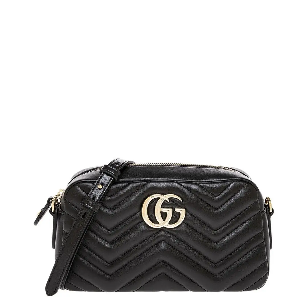 Gg Marmont Small Camera Crossbody Women`s Black Os by Gucci