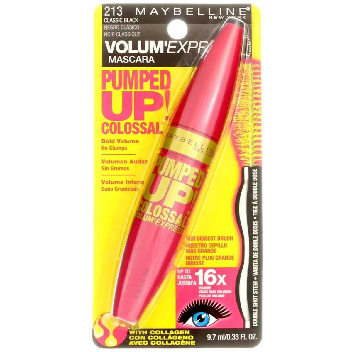 5 Pack  Volum` Express Pumped Up Colossal Washable Mascara by Maybelline