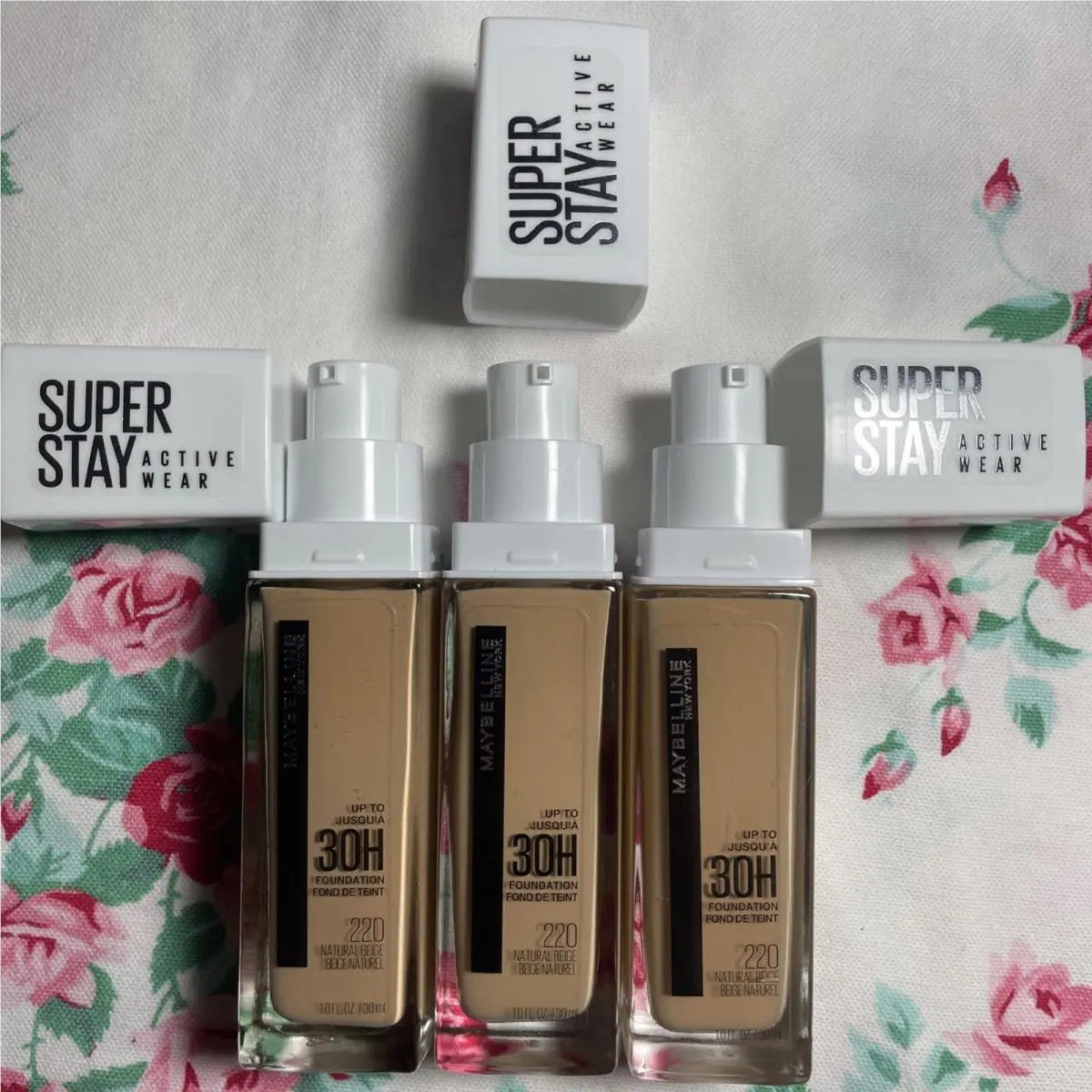 3  Superstay Full Coverage 30HR Foundation 220 Natural Beige New Read by Maybelline