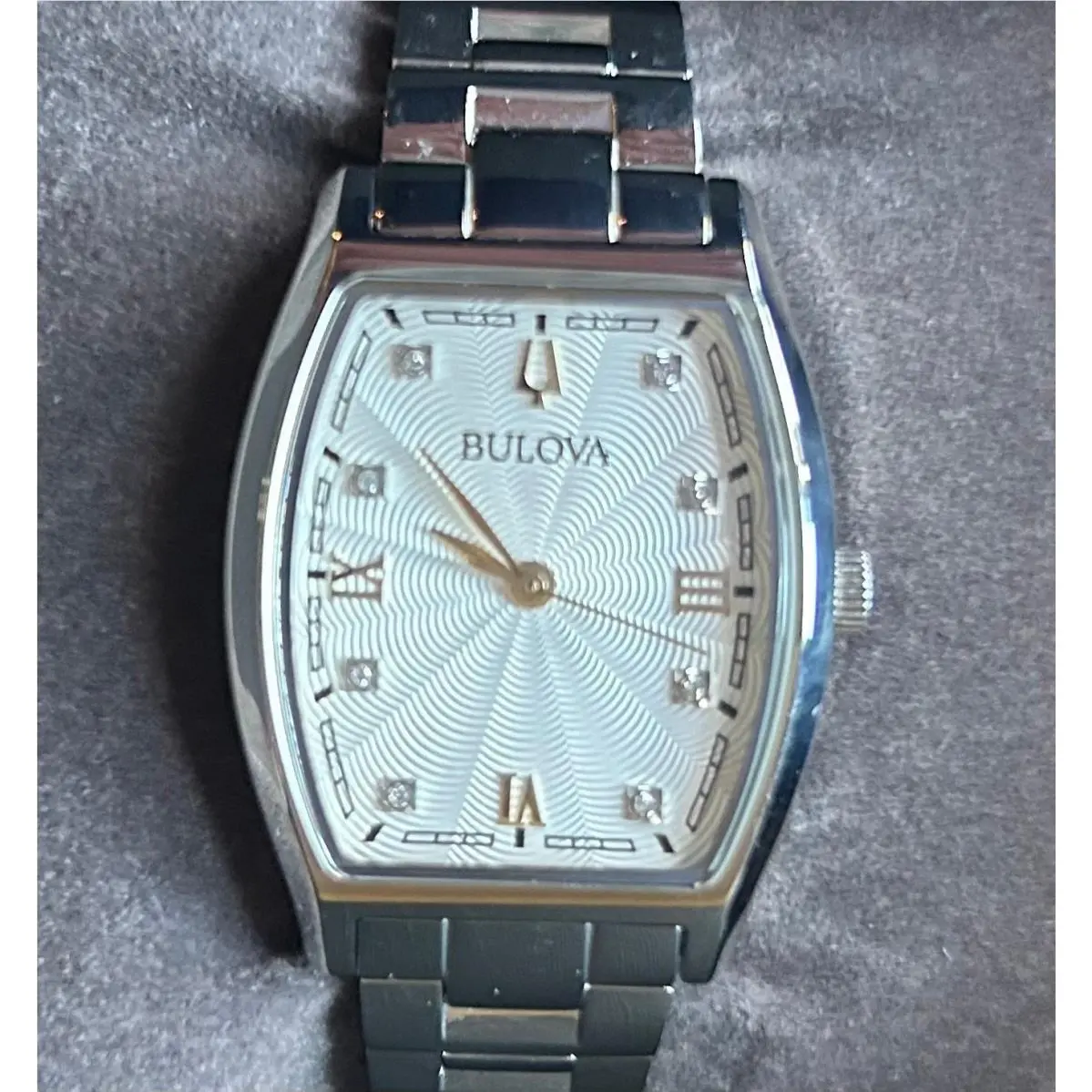 Diamond Women’s Accent Silver Stainless Steel Classic Watch by Bulova