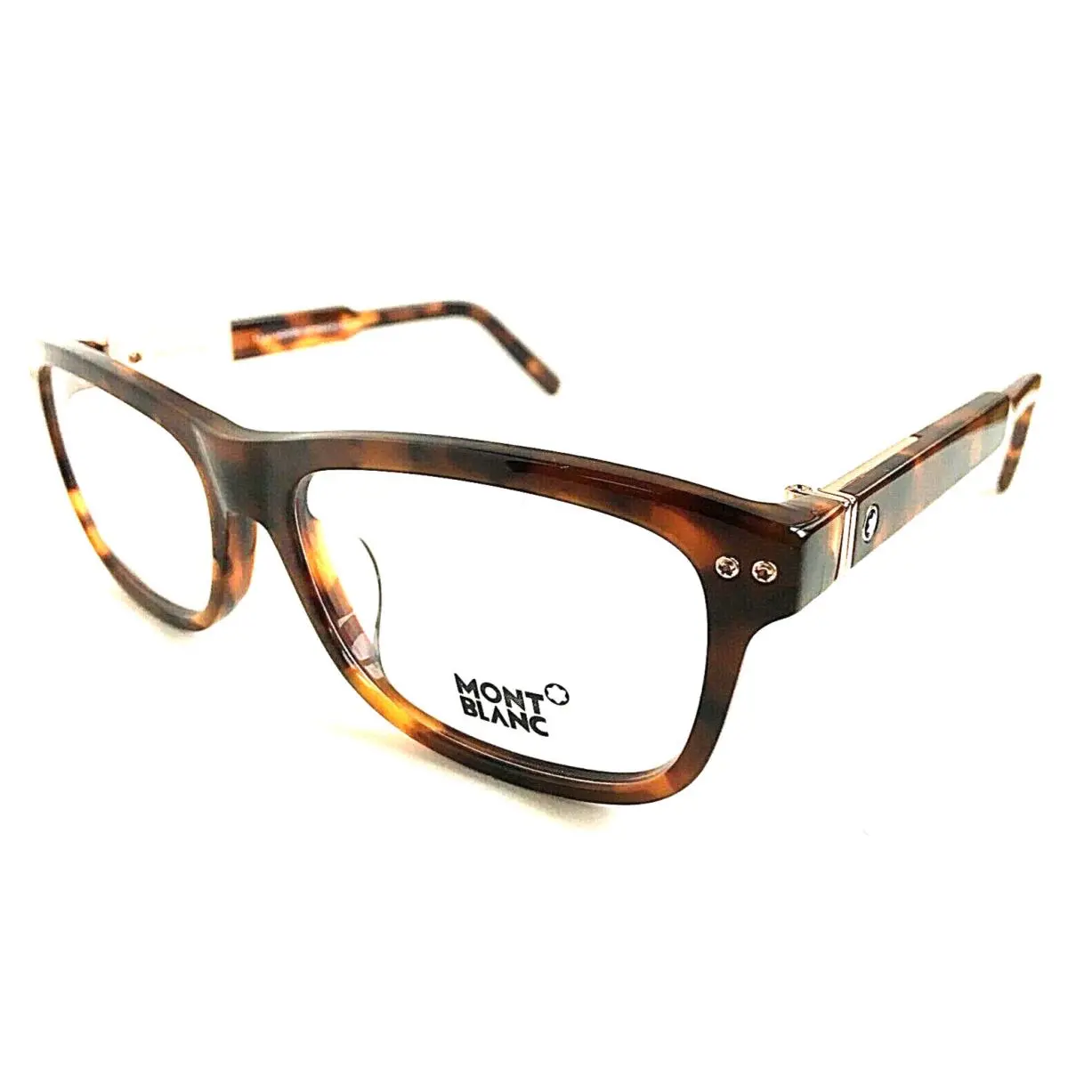MB 618-F 055 Tortoise 56mm Asian Fitting Men`s Eyeglasses Frame by Montblanc