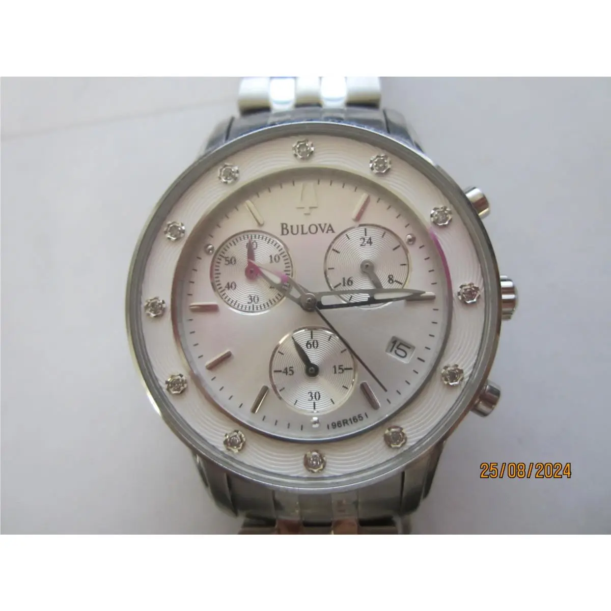 Women`s Watch Quartz All S/s Real Diamond Japan 96R165 by Bulova