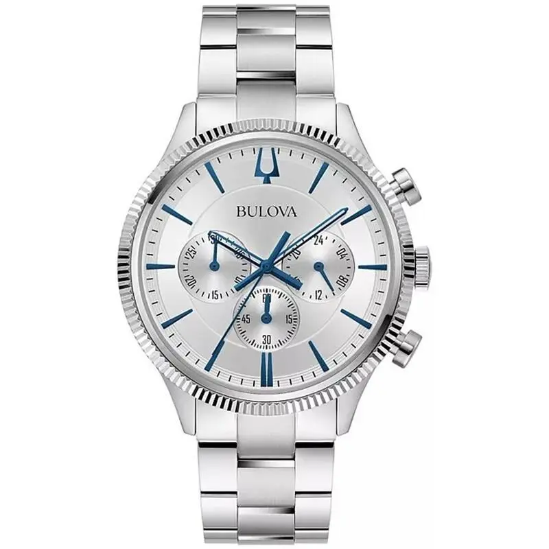 Bulova Classic Chronograph Stainless Steel Mens Watch 96A321