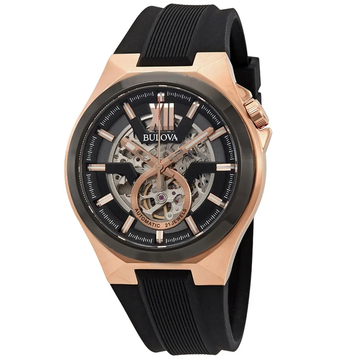Automatic Silicone Mens Watch 98A177 by Bulova