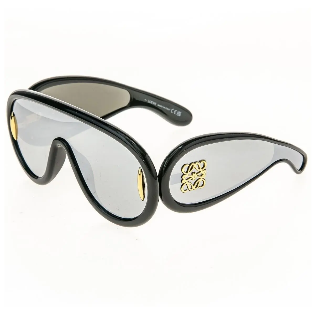 Loewe Anagram Paula Ibiza Aviator Mask LW40108I Black Silver 001C 40108 Sunglass