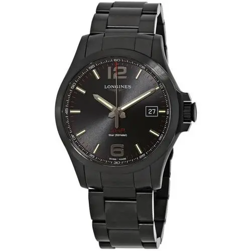 Longines Conquest V.h.p. Black Pvd Black Dial Mens Watch L37262566