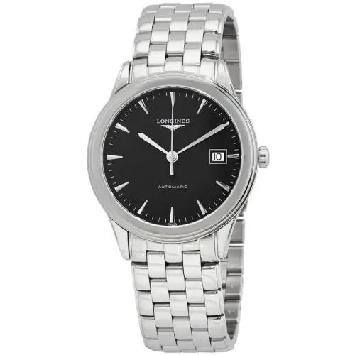 Longines Flagship Automatic Black Dial Stainless Steel Mens Watch L49744526