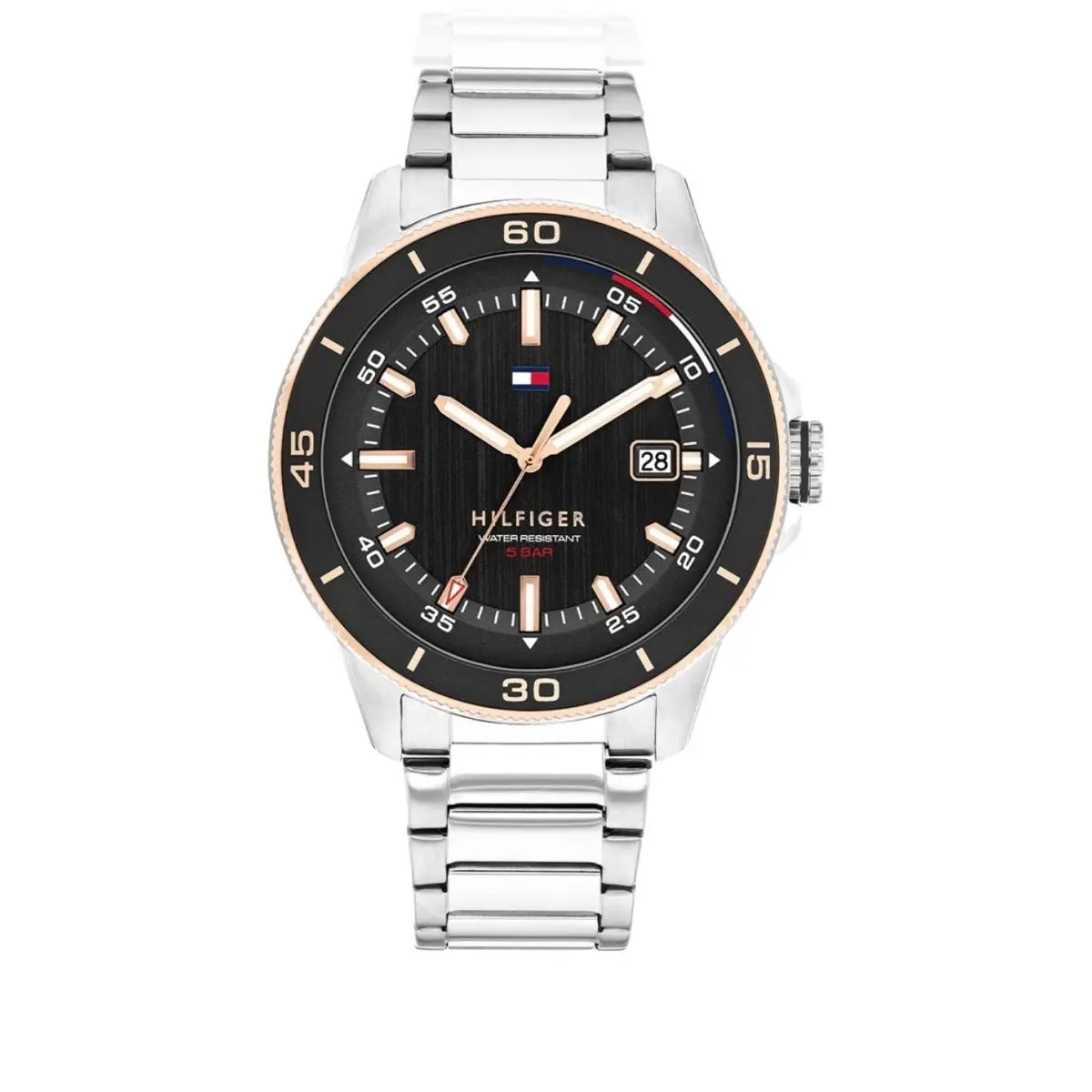 Men’s Watch Stainless Steel Black Dial 43mm Remy 1792228 by Tommy Hilfiger