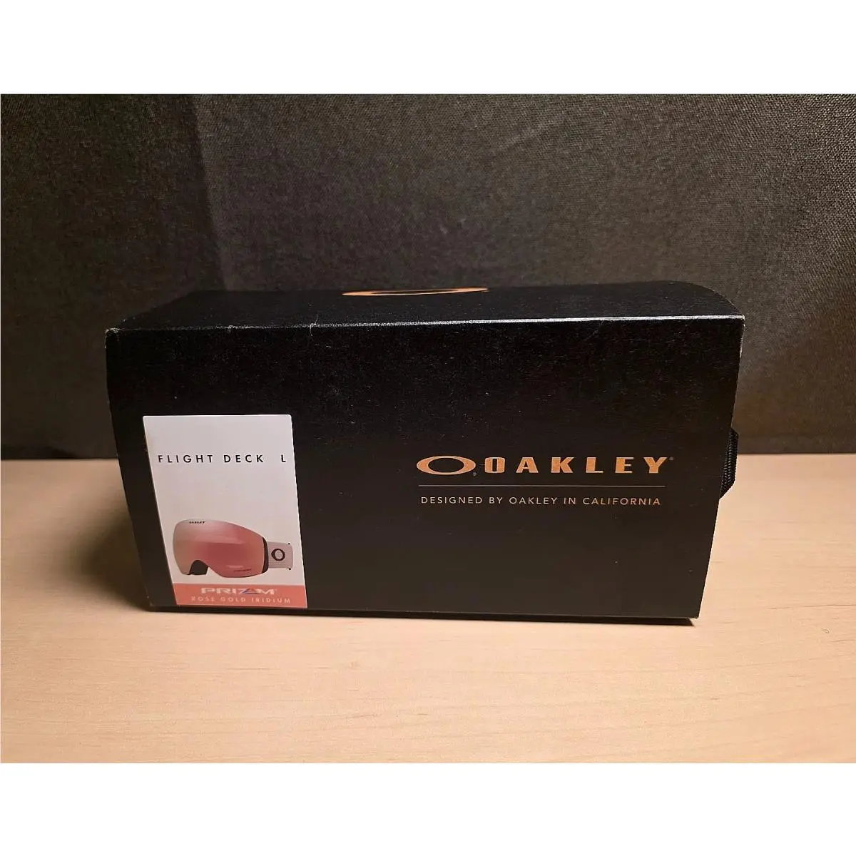 Flight Deck L Rose Gold Iridium Snow Goggles by Oakley