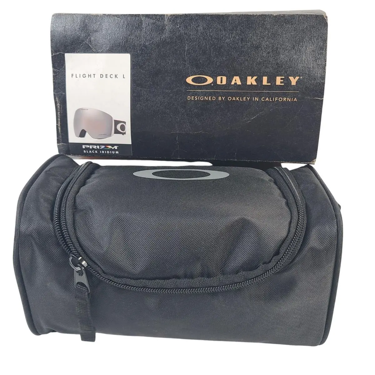 Flight Deck L Prizm Black Iridium Snow Goggles Case Matte Black Frame by Oakley