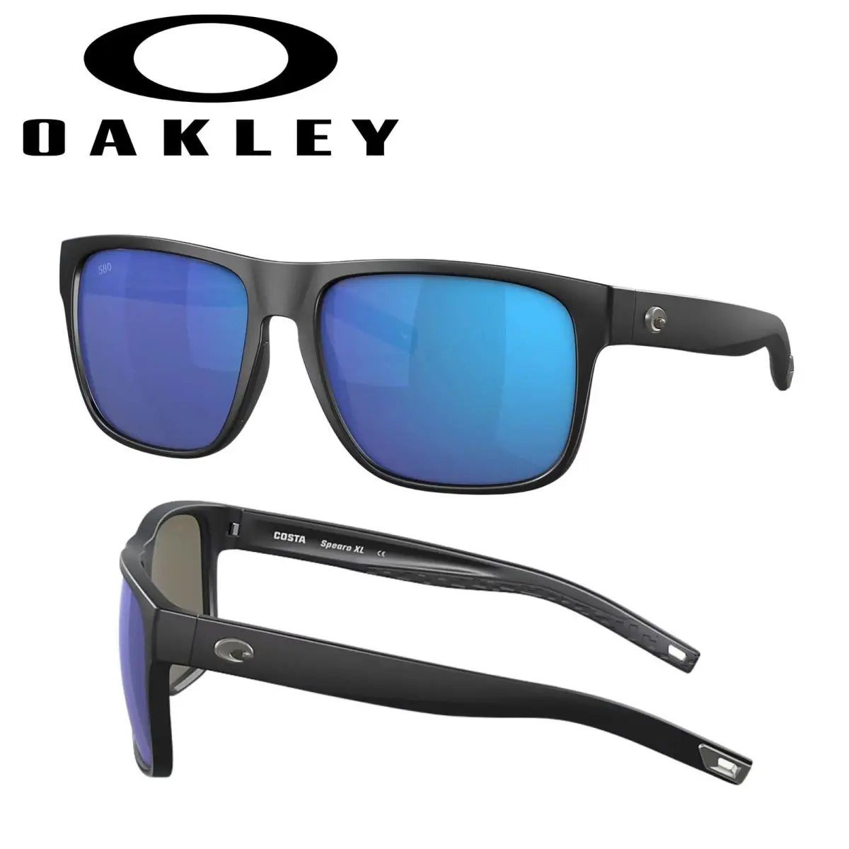 Costa Del Mar Spearo XL Matte Balck / Blue Mirror Glass Lens by Oakley