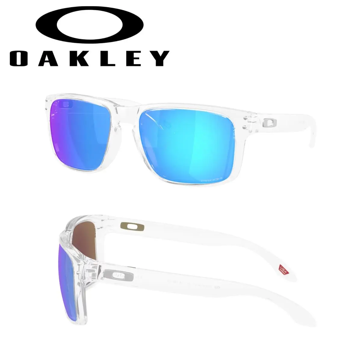 Holbrook Matte Clear Frame / Prizm Sapphire Lens by Oakley