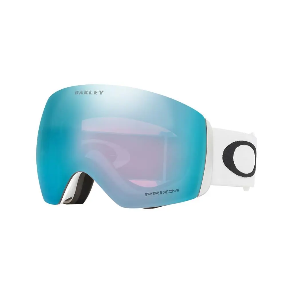 Flight Deck M Matte White W/prizm Sapphire Anti Fog Goggles by Oakley