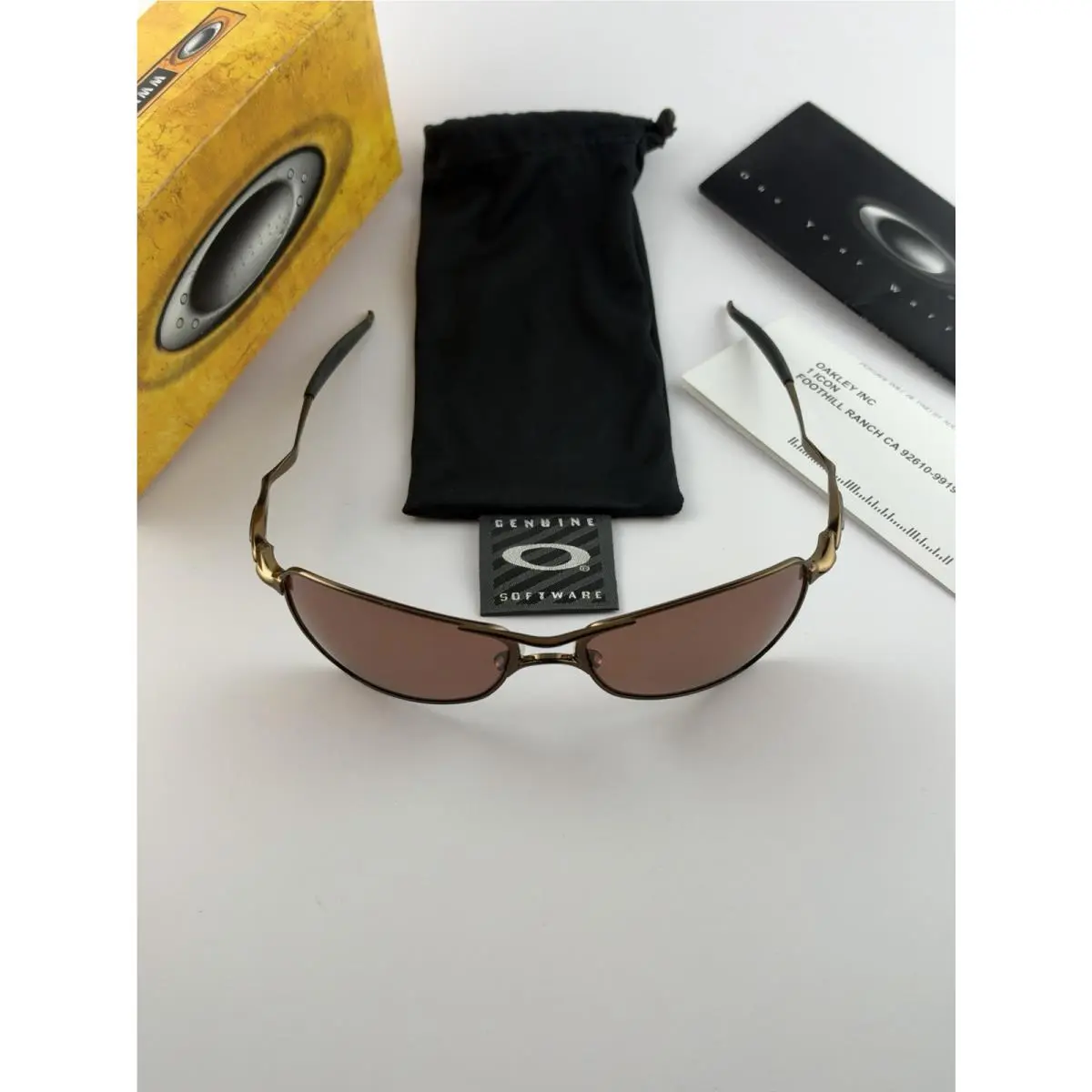 Crosshair 1.0 Titanium Burnt Copper VR28 Black Iridium Polarized 12-870 by Oakley
