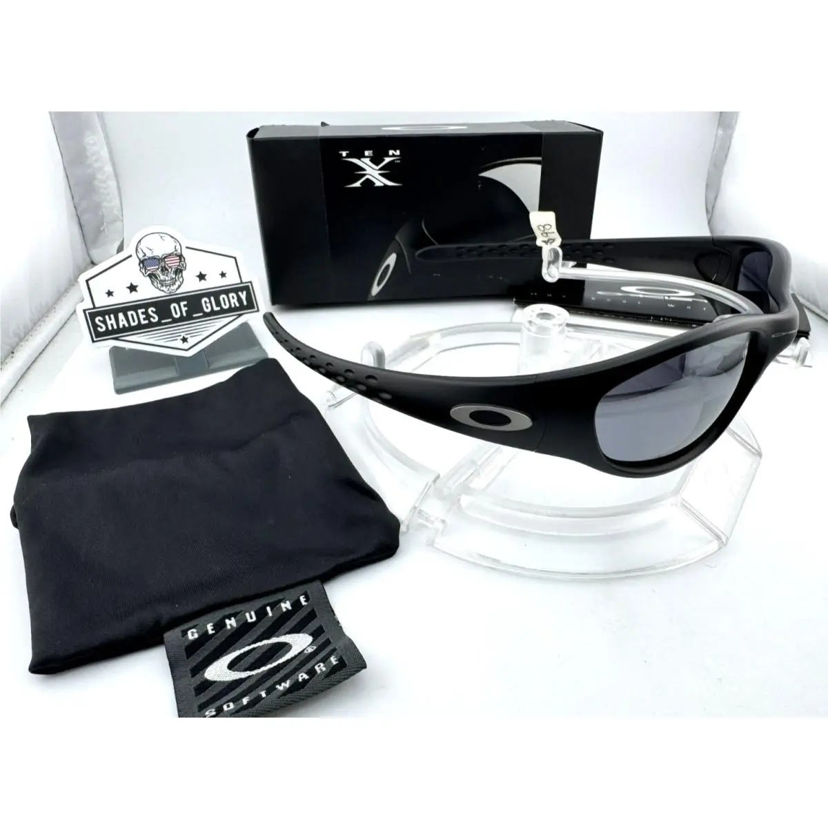 Ten X Black W/ Black Iridium Sunglasses Tens 04-220 Vintage Rare by Oakley