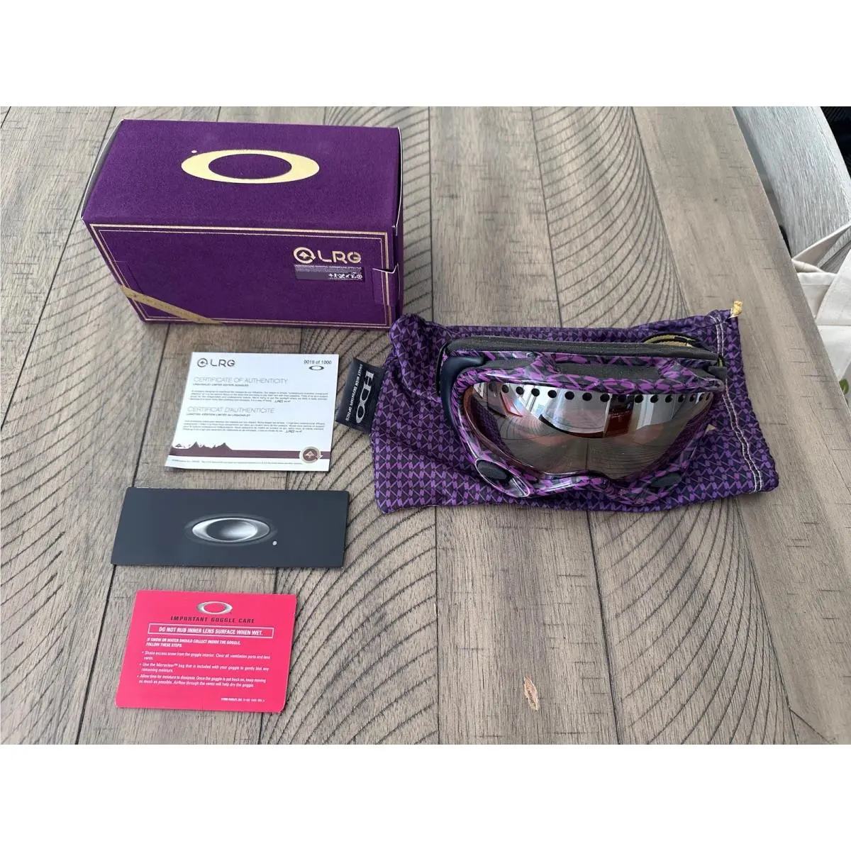 x Lrg A-frame Limited Edition Ski Snowboard Goggles Purple Black Iridium by Oakley
