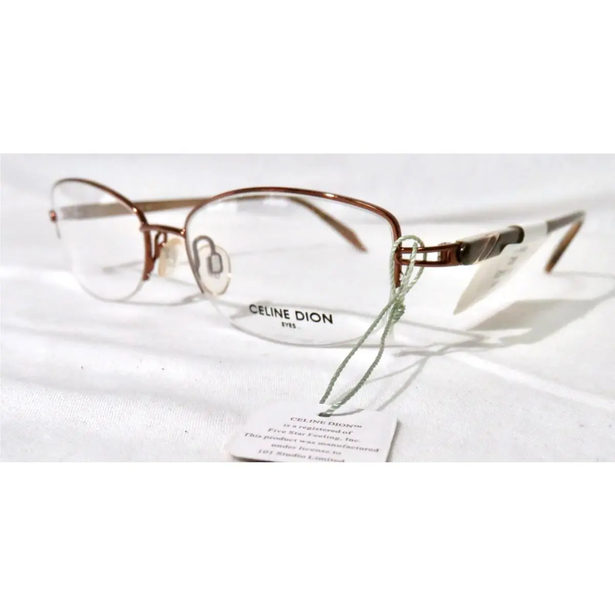 Celine Dion Eyes Eyewear CD3069 Eyeglass Frame 52-16-135 Brown Half rm