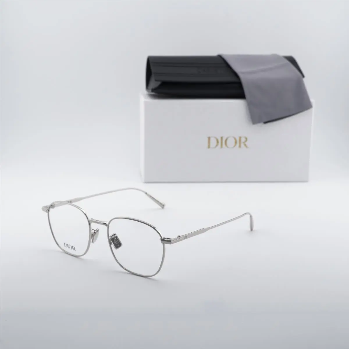 blacksuito S2U F000 Silver 50mm Eyeglasses by Dior