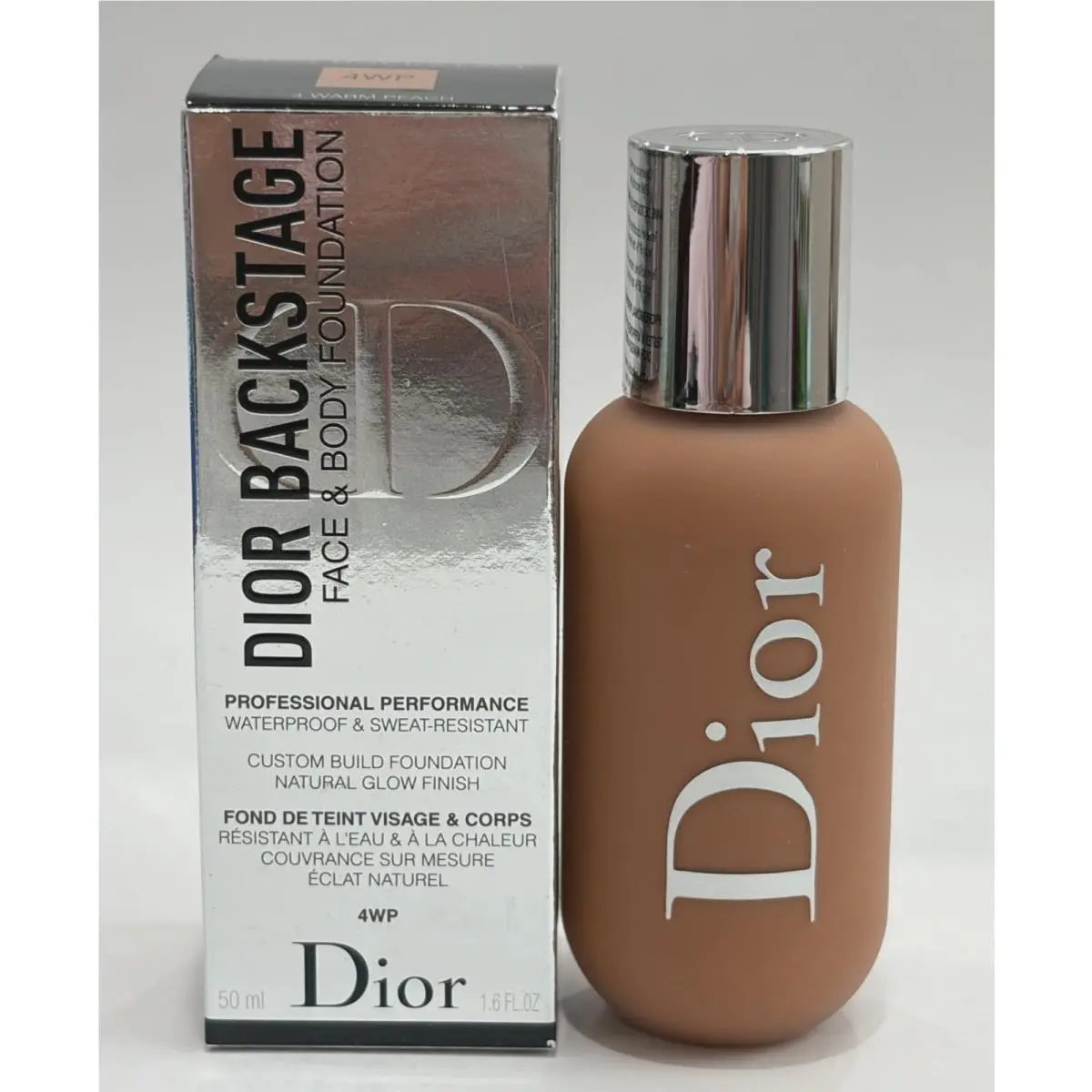 Backstage Face Body Foundation 4WP Warm Peach 1.6 fl oz 50ml As Photo by Dior