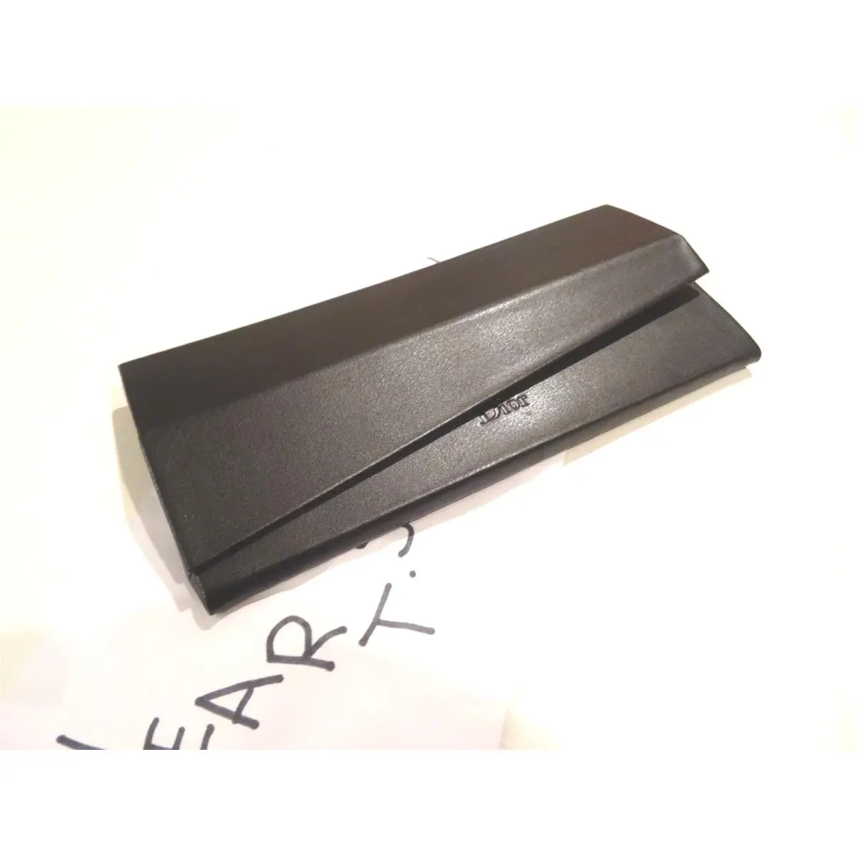 Christian  Black Leather Wallet Iphone Sunglasses Case by Dior