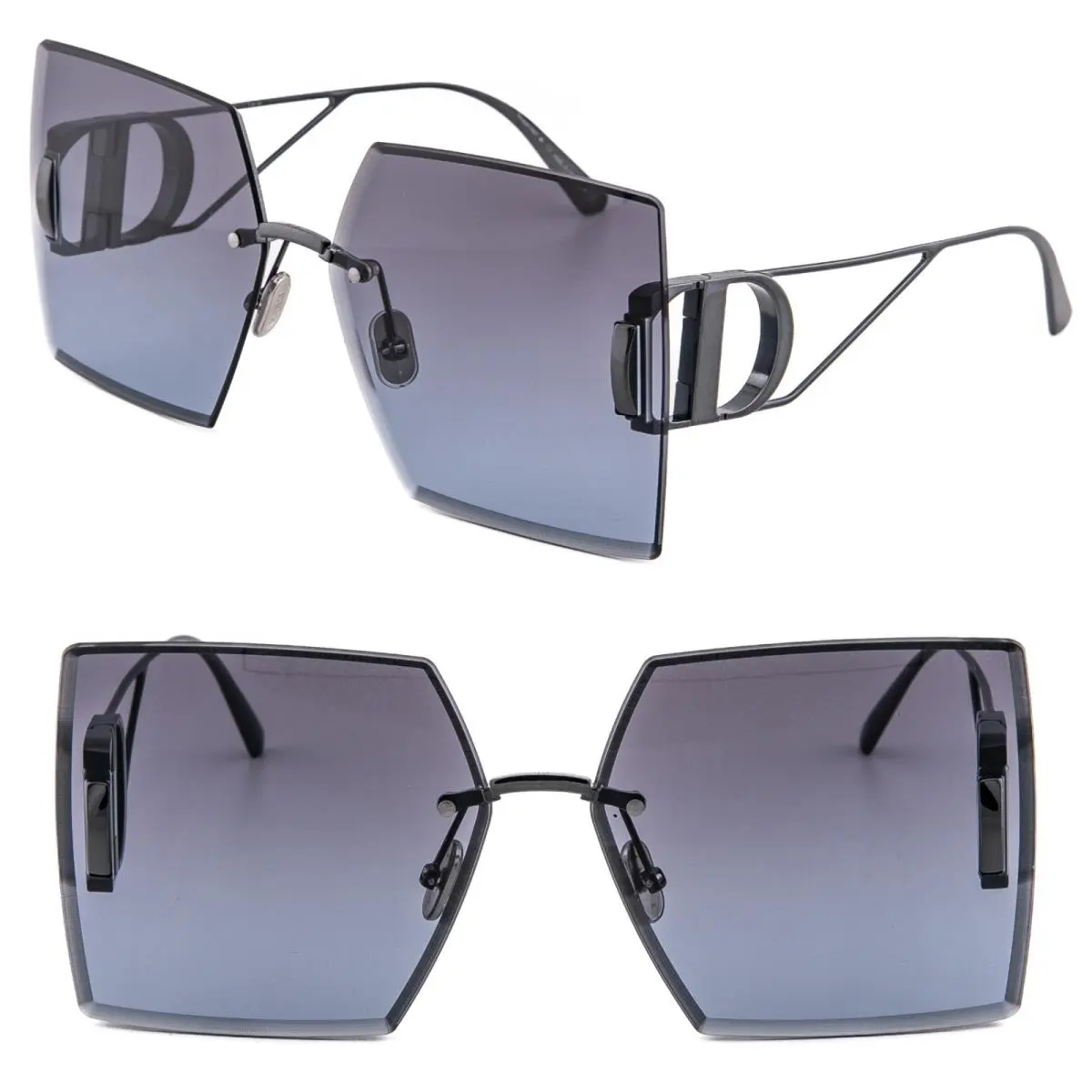 Christian  Montaigne Gunmetal Gray 30Montaigne S7U Metal Sunglass CD40101U by Dior