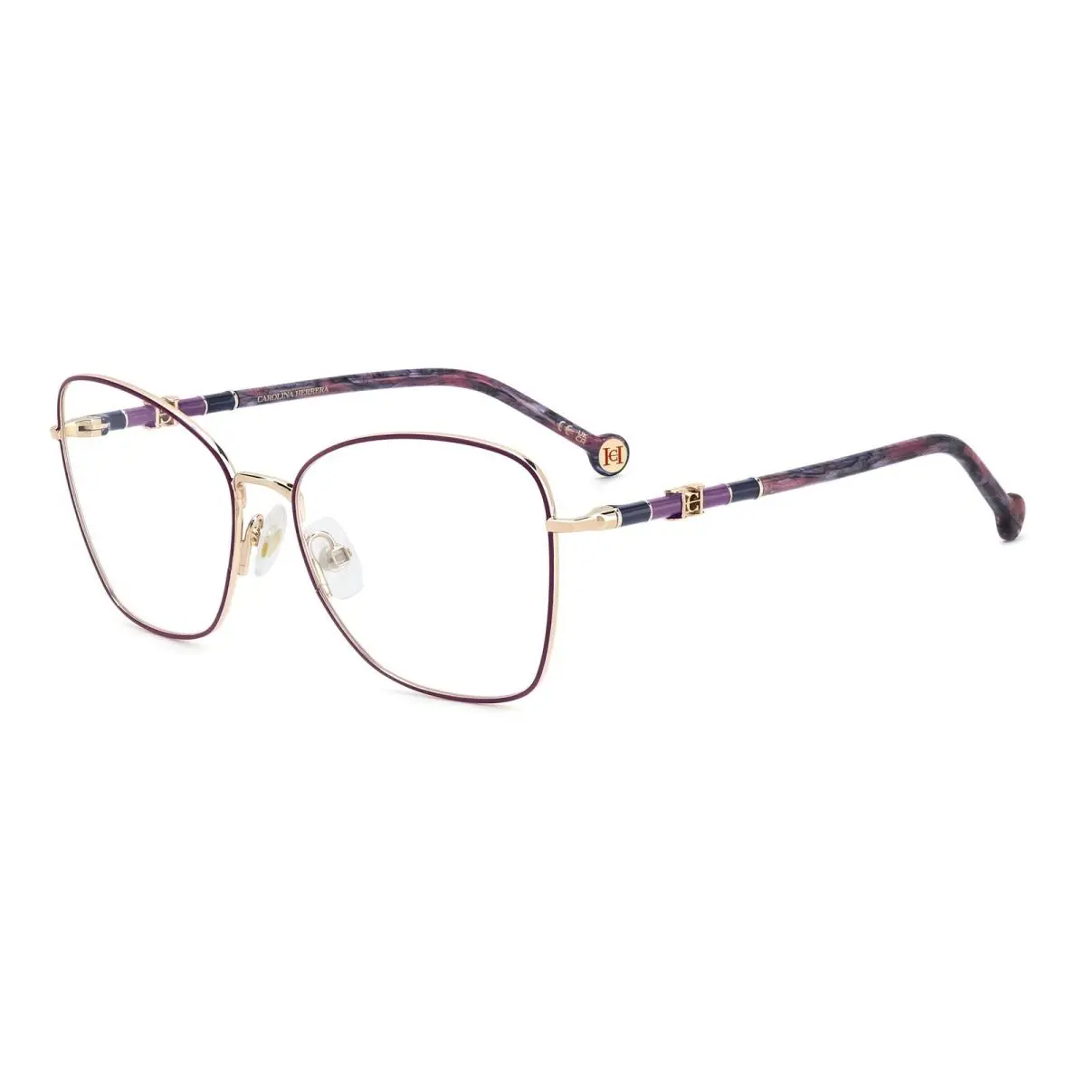 Her 0305 S45 Purple Gold Eyeglasses Frames 56mm Women by Carolina Herrera