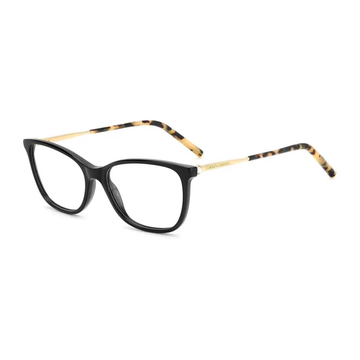 Her 0197 2M2 Black Gold Eyeglasses Frames 54mm Women by Carolina Herrera