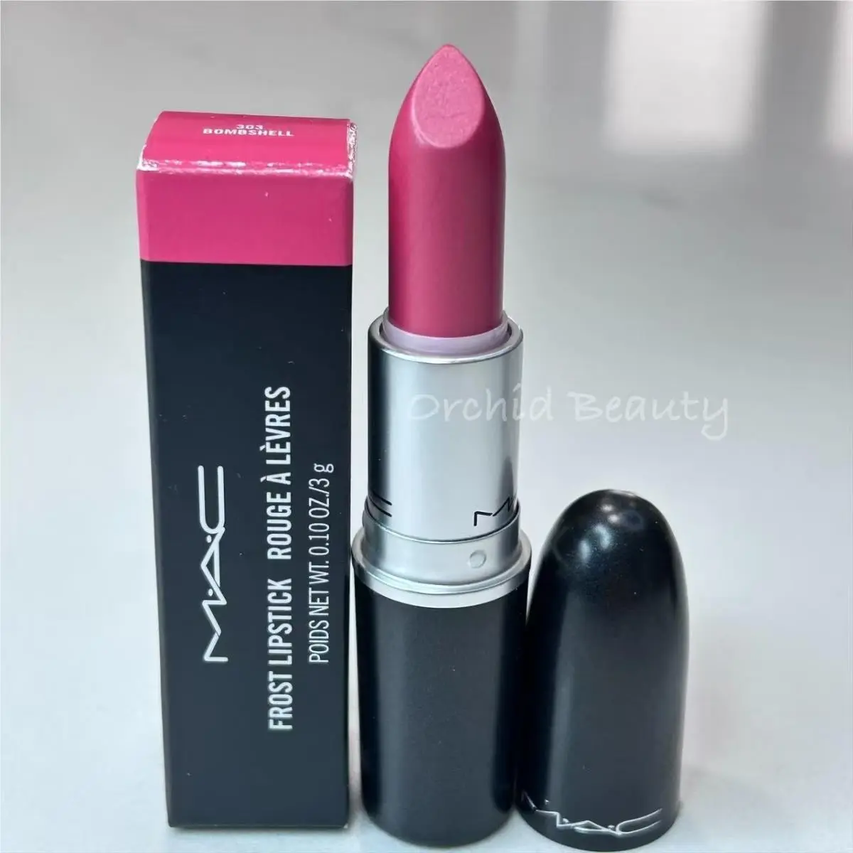 Mac Lipstick Full Size 3 g/0.1 oz Bombshell (Frost) by MAC Cosmetics