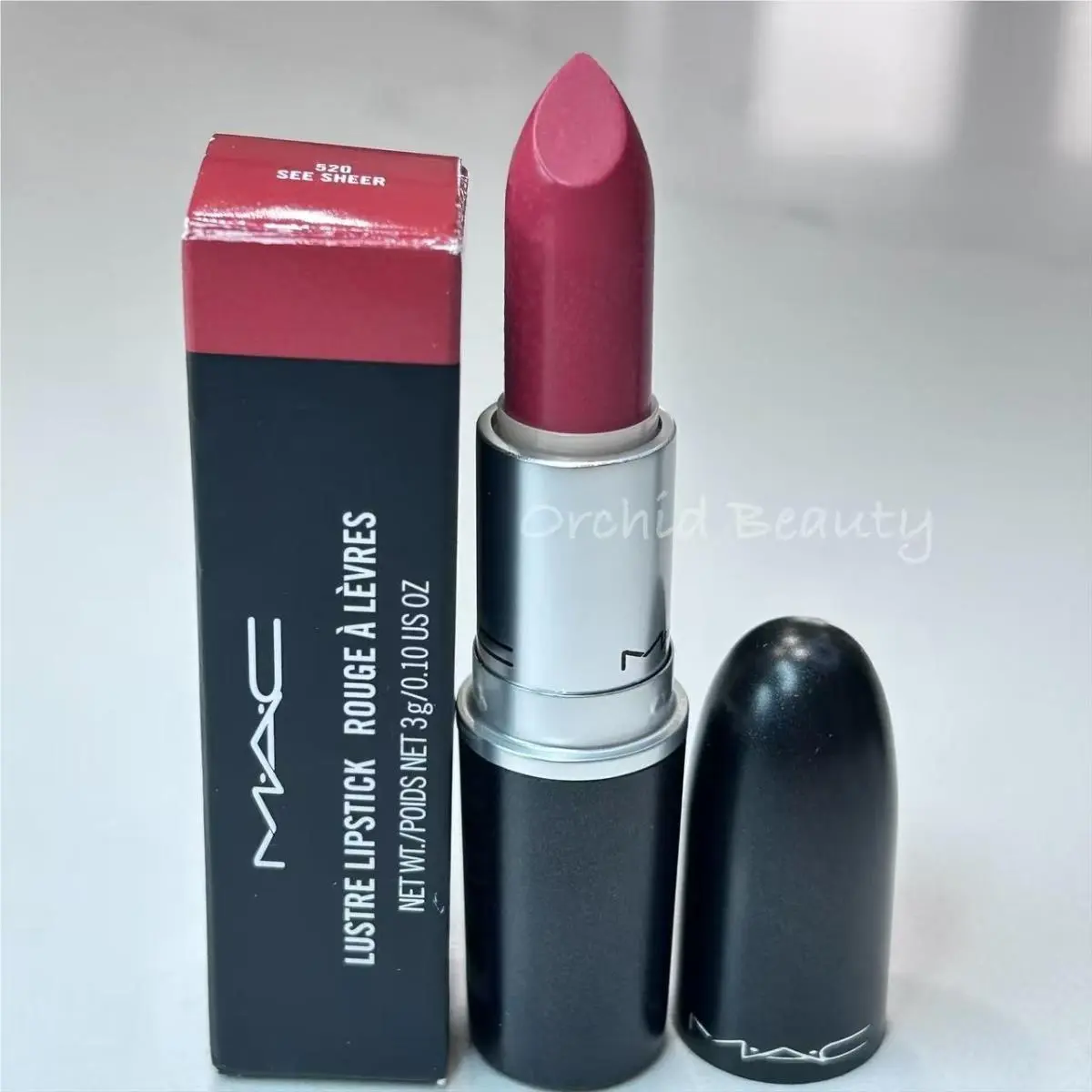 Mac Lipstick Full Size 3 g/0.1 oz See Sheer (Lustre) by MAC Cosmetics